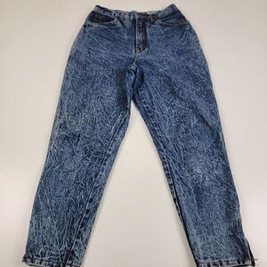 Vtg Woman's International Stefano 80's Acid Wash Highwaisted Mom Jeans sz 12 P